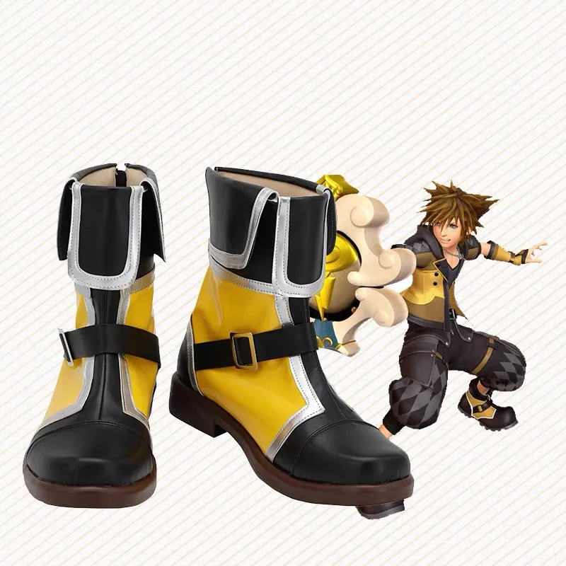 

Kingdom Hearts Сора Обувь для косплея Сапоги индивидуального размера