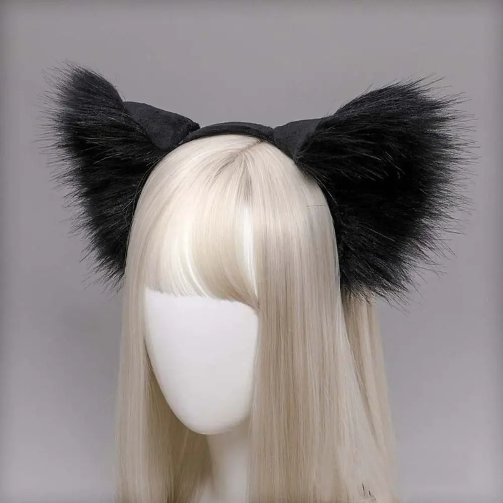 Niedliche Plüsch Fuchs Katzen ohren pelzigen künstlichen Stirnband Tierohren Kopf bedeckung Nachahmung Lolita Cosplay Haarschmuck Halloween