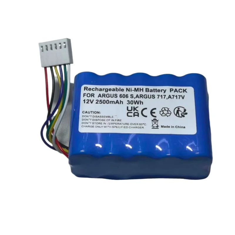 12V 2500mAh Ni-MH Rechargeable Battery Pack Compatible for CODAN ARGUS 606S, ARGUS 717, A717V Infusion Syringe Pump