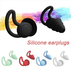 Soft Silicone Soundproof Earplugs para dormir, orelha regalos, proteção contra ruídos, proteção reutilizável, bloqueio de som, viagem