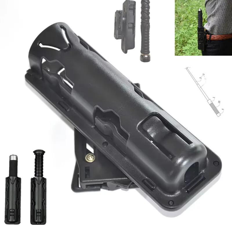 Tactiacl 360 درجة دوران البلاستيك باتون حامل حزام الحافظة الحقيبة لعصا تلسكوبية وقذيفة M6gg