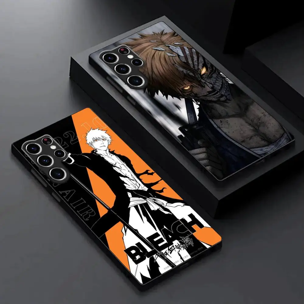 Anime Bleach Ichigo Kurosaki Phone Case For Samsung Galaxy S24 S23 S22 S21 S20 Plus Ultra Note20 Soft Black Phone Cover