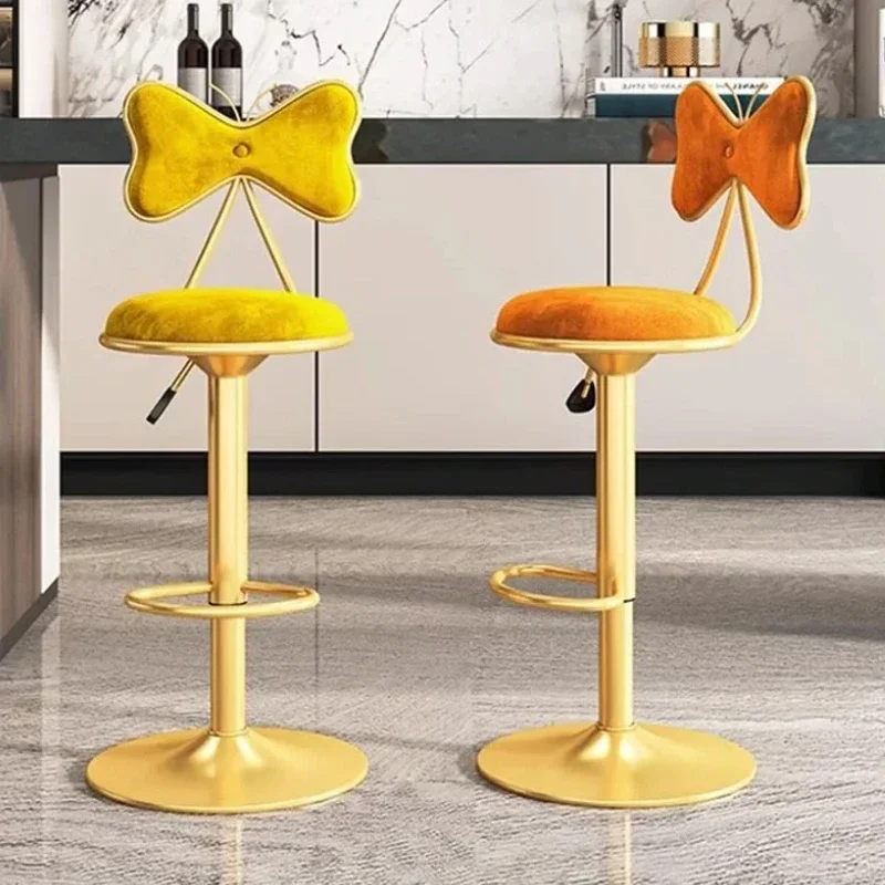 Salon Modern Bar Sandalyeleri Yatak Odası Ayarlanabilir Oturma Odası Lüks Bar Tabureleri Metal Minimalist Silla Alta Para Barra Ev Mobilyaları