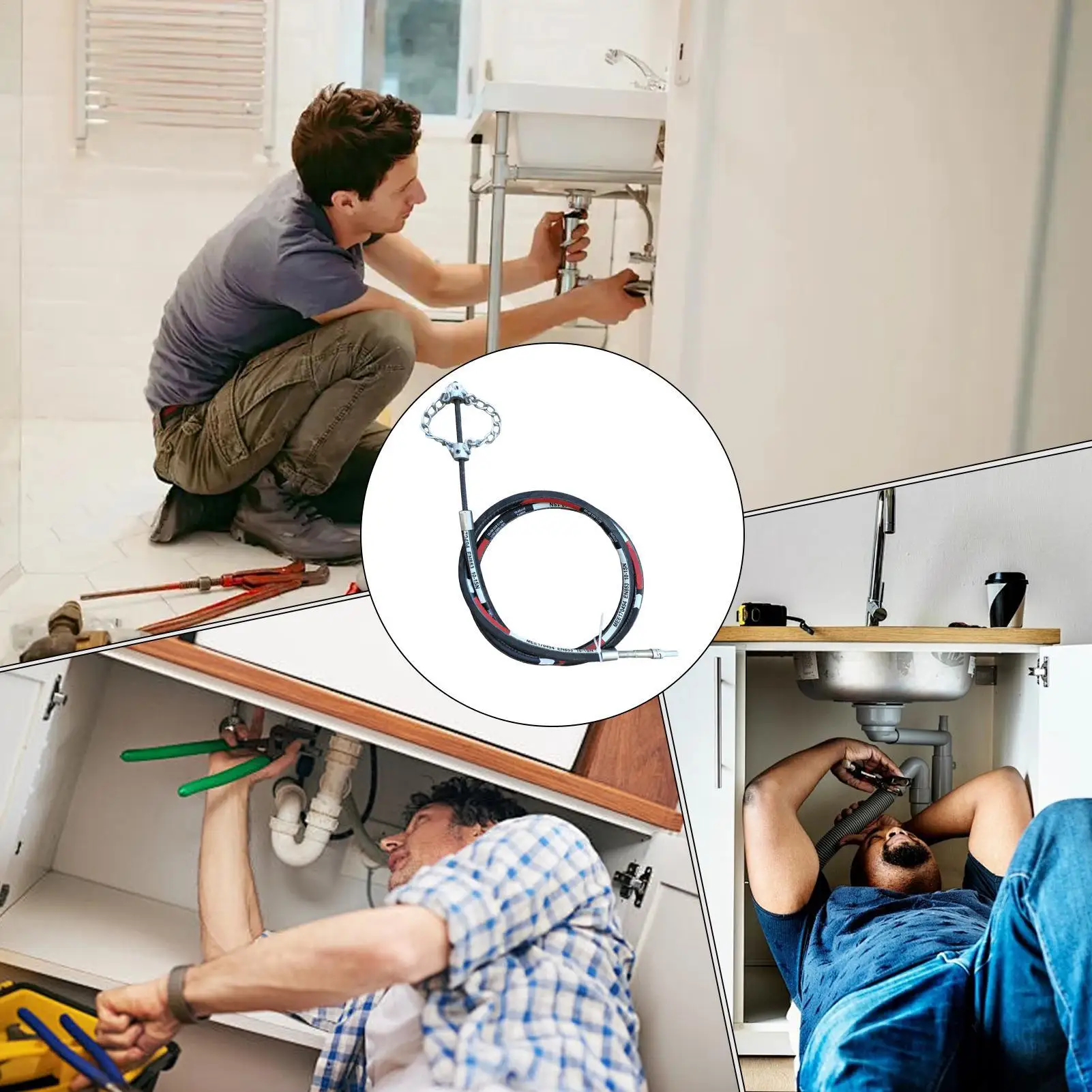 Flex Shaft Sewer Descaling Power Shaft Cleaning Tool Multipurpose Rotary Descaling Chain For Garden Toilet Outdoor Restaurant