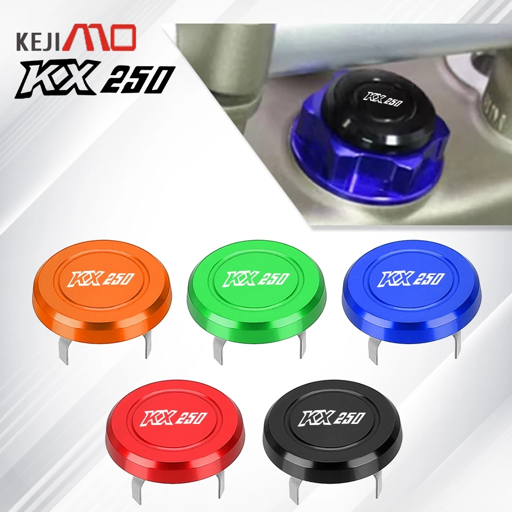 

For KAWASAKI KX250 KX 250 2000-2025 2024 2023 2022 2021 2020 2019 Motorcycle Accessories Steering Stem Nut Cap Decoration Cover