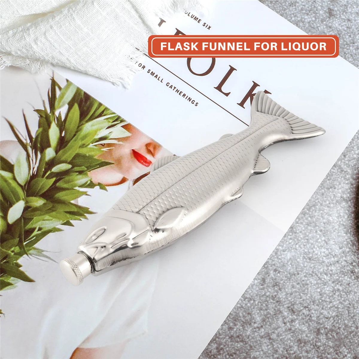 

1 комплект фляги в форме рыбы, бутылка 5 унций, мини-карманная фляжка из нержавеющей стали, вечерние посуда для напитков на открытом воздухе, хит продаж