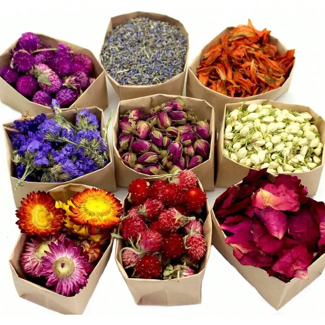 

9-Bag Dried Flower Kit for Candle & Soap Making DIY Crafts
