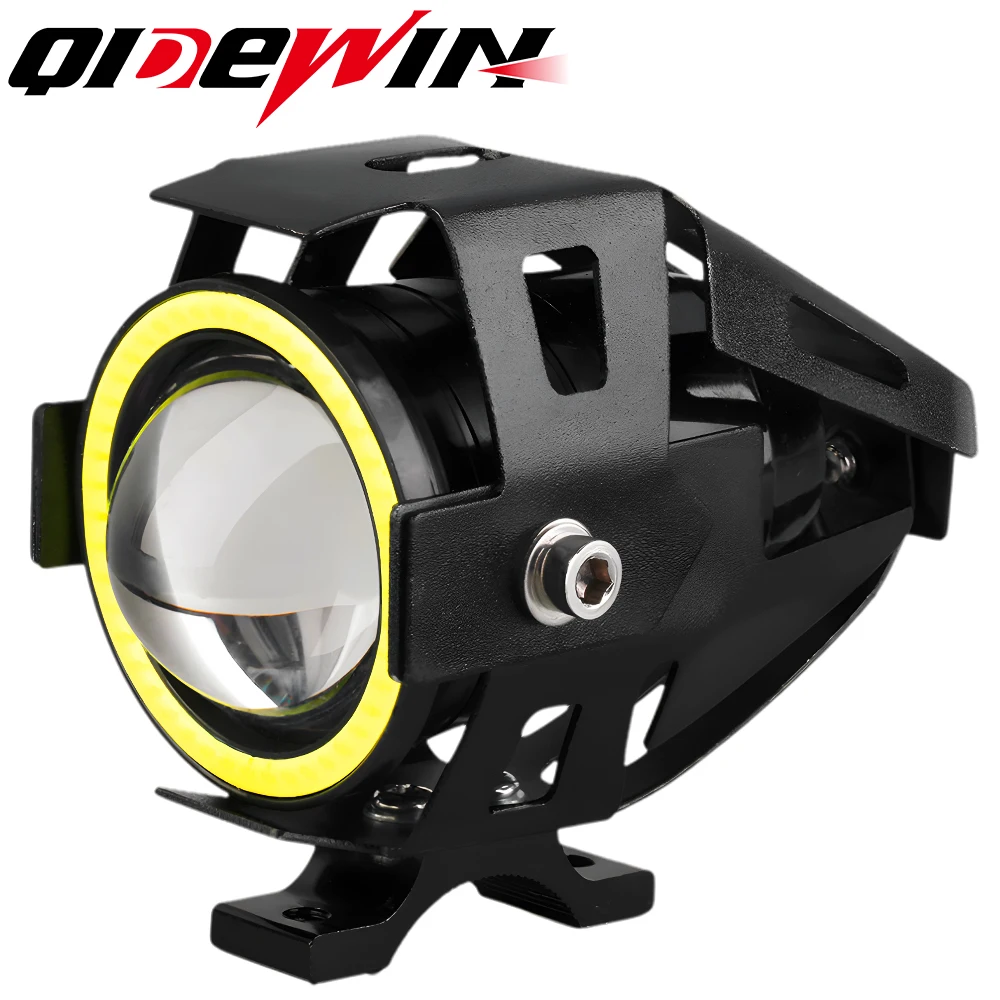 

Mini Motorcycle Headlight Fog Lights Super Bright Angle Eyes Additional Spotlights Universal Moto Auxiliary U7 LED Driving Lamp