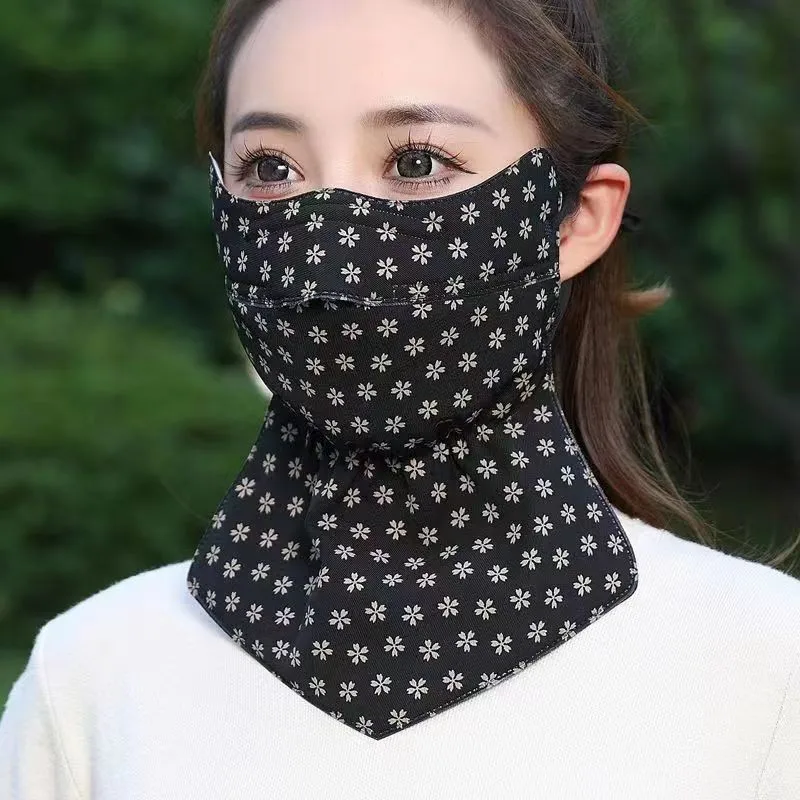 Wind-proof Winter Outside 2025 Fabric  Ride Women Woman Girl Grid Face Mask Washable Anti-Dust Warm Masks Reusable Mouth Cover