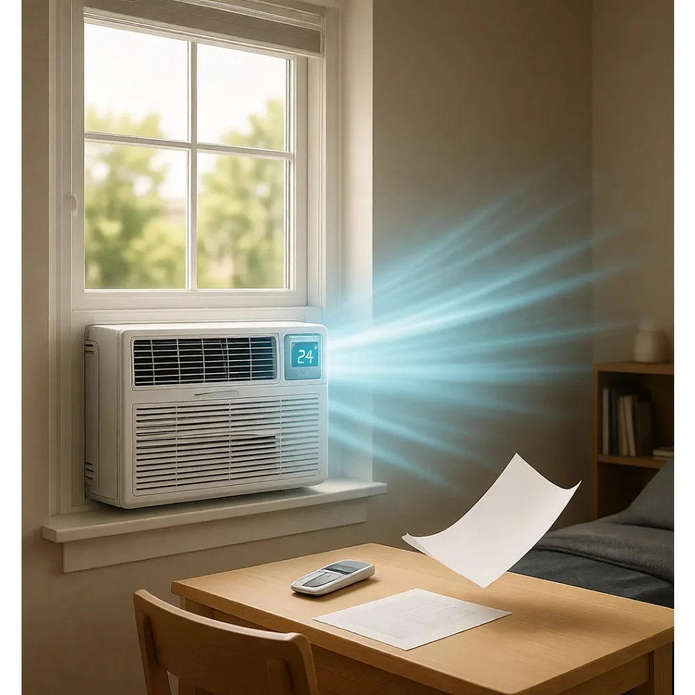 Side Insulation Panels Fully Enclosed White Foam for Window AC Summer Winter Heat Draft Block with Edge Strips