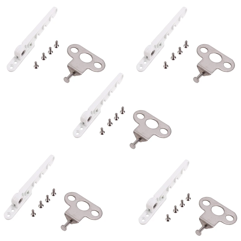 HOT-5PCS Window Ventilation Limiter Retainer Wind Brace Bracket Inner Opening Door & Window Limit Wind Hook White