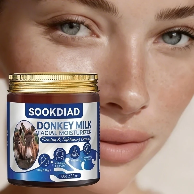 Donkey Milk Facial Moisturizer, Firming & Hydrating, 80g/2.82oz, Day & Night, All Skin Types, Men & Women view 6