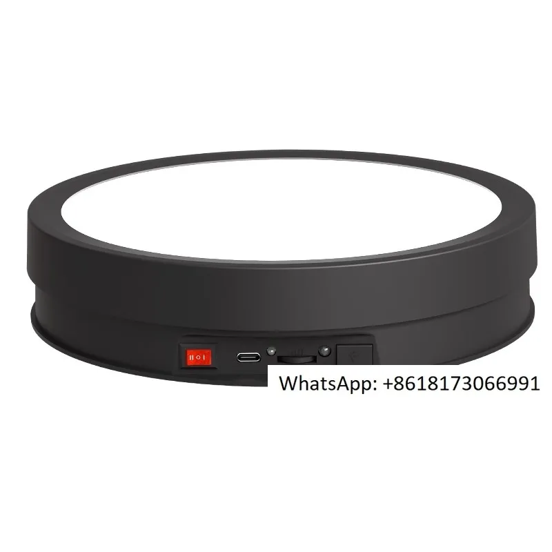 

Remote USB charging with LED light emitting rotating disc