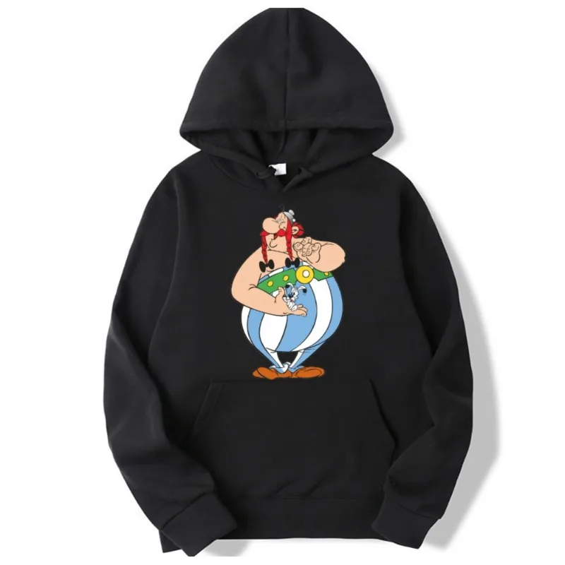 Asterix and Obelix team Hoodies Men Clothing Sweatshirts Hoodie Outerwears Cartoon Printing Casual Blouse Tops Women Hoodies