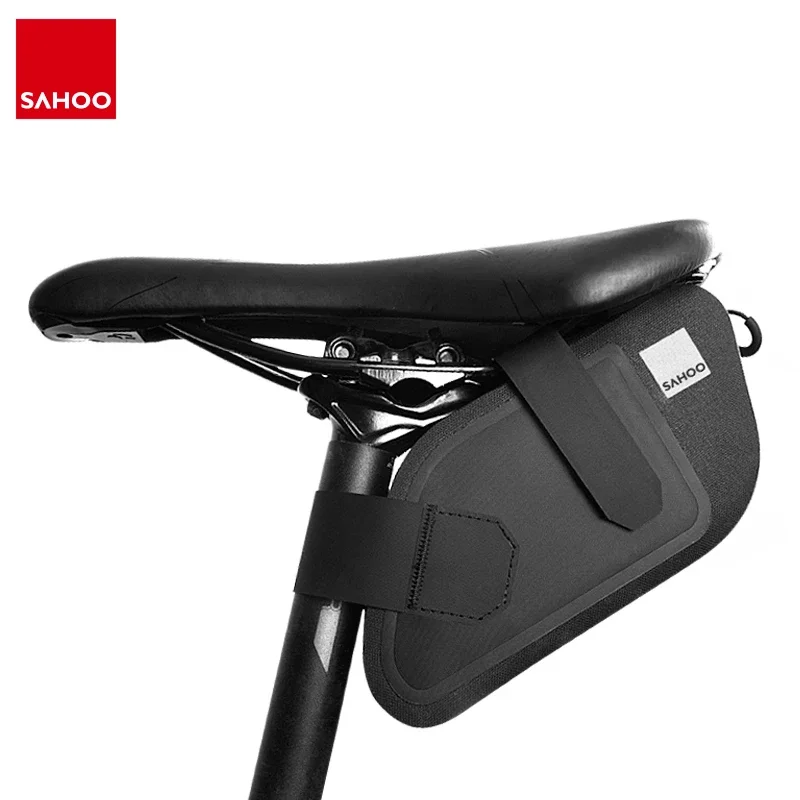 SAHOO Bicycle Saddle Bag Rain Proof Bike Seat Post Pannier Reflective Cycling Storage Tail Pouch Rear Dry Pack