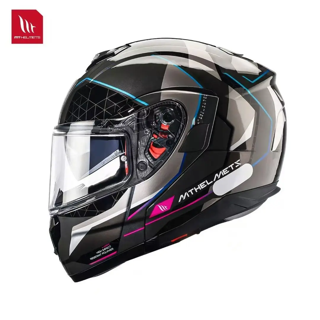 MT Motorfiets Dubbele Lenzen Locomotief Zomer Grote Maat Motorreishelm Vier Seizoenen Volledige Helm Cascos Para Motos