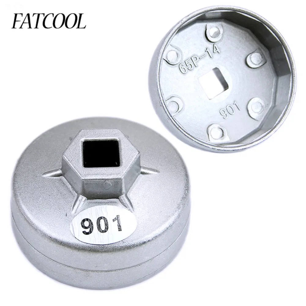 FATCOOL 2017 New 1/2 Square Drive 65mm 14 Flutes End Cap Oil Filter Wrench Auto Tool For Toyota