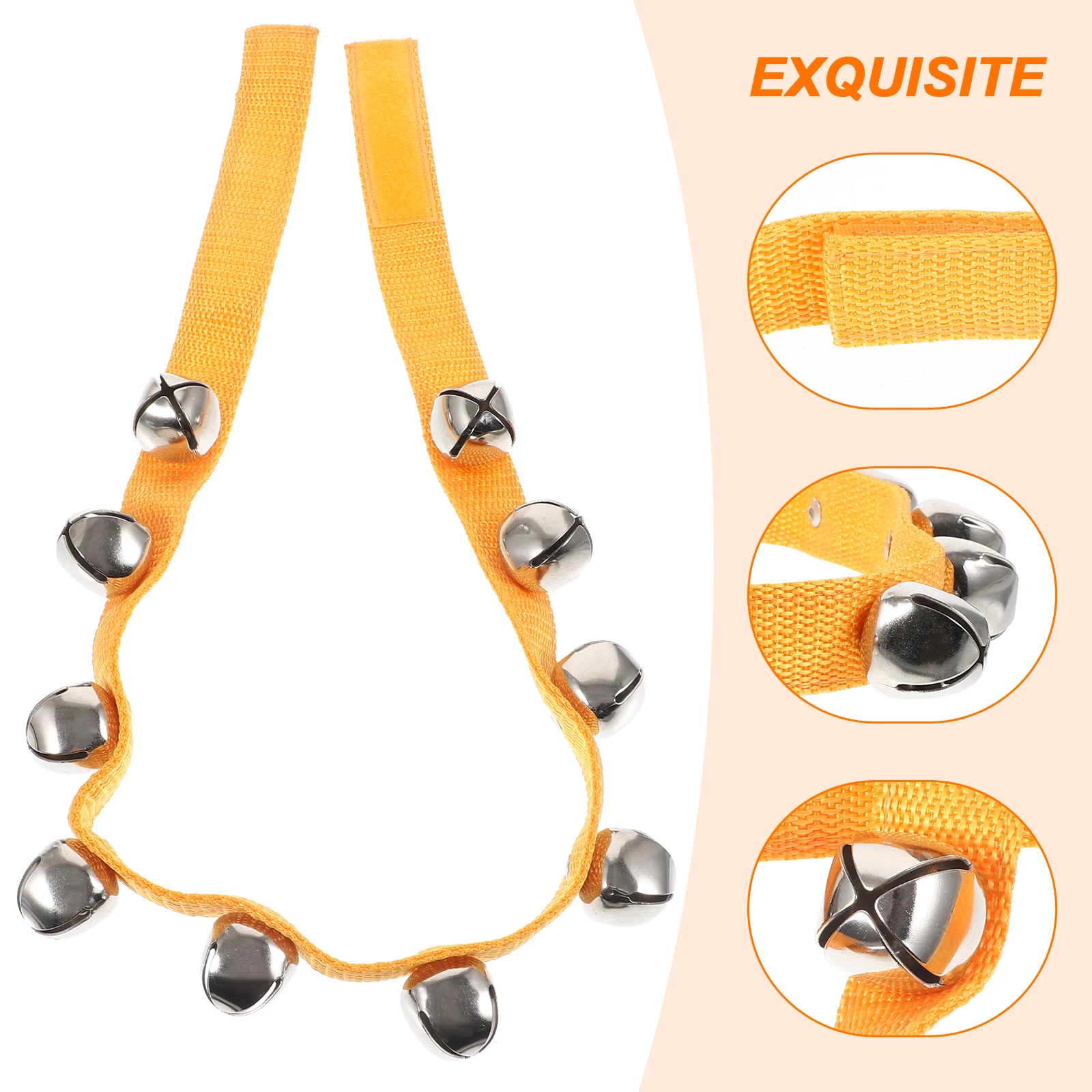 جرس الخصر للأطفال قابل للتعديل، حزام خصر مريح، أجراس متينة، صوت واضح، جرس الرقص، آلة موسيقية قرع