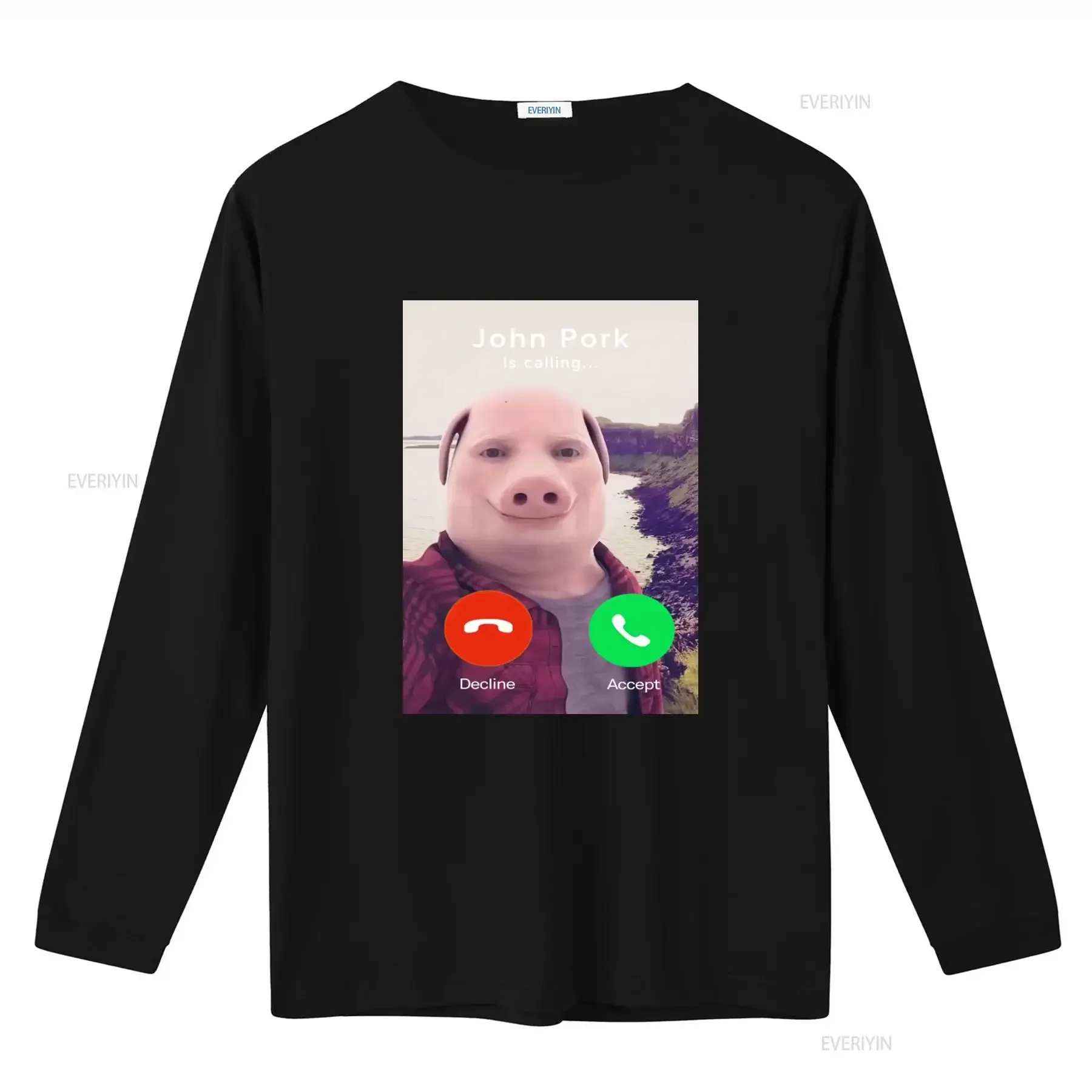 John Pork Is Calling T Shirt Humor Funny Meme Offensive Satire  vintage Washed Breathable Soft designer clothes Comfortable