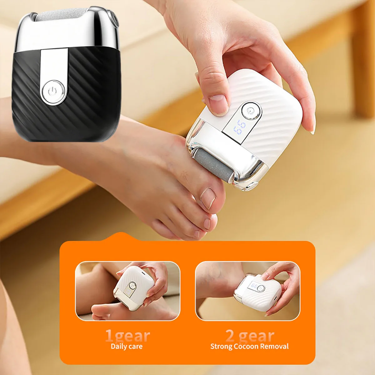 New Model of Fully Automatic Dead Skin and Callus Remover, Pressure-Sensing Pedicure Tool, Portable Smart Electric Foot Grinder