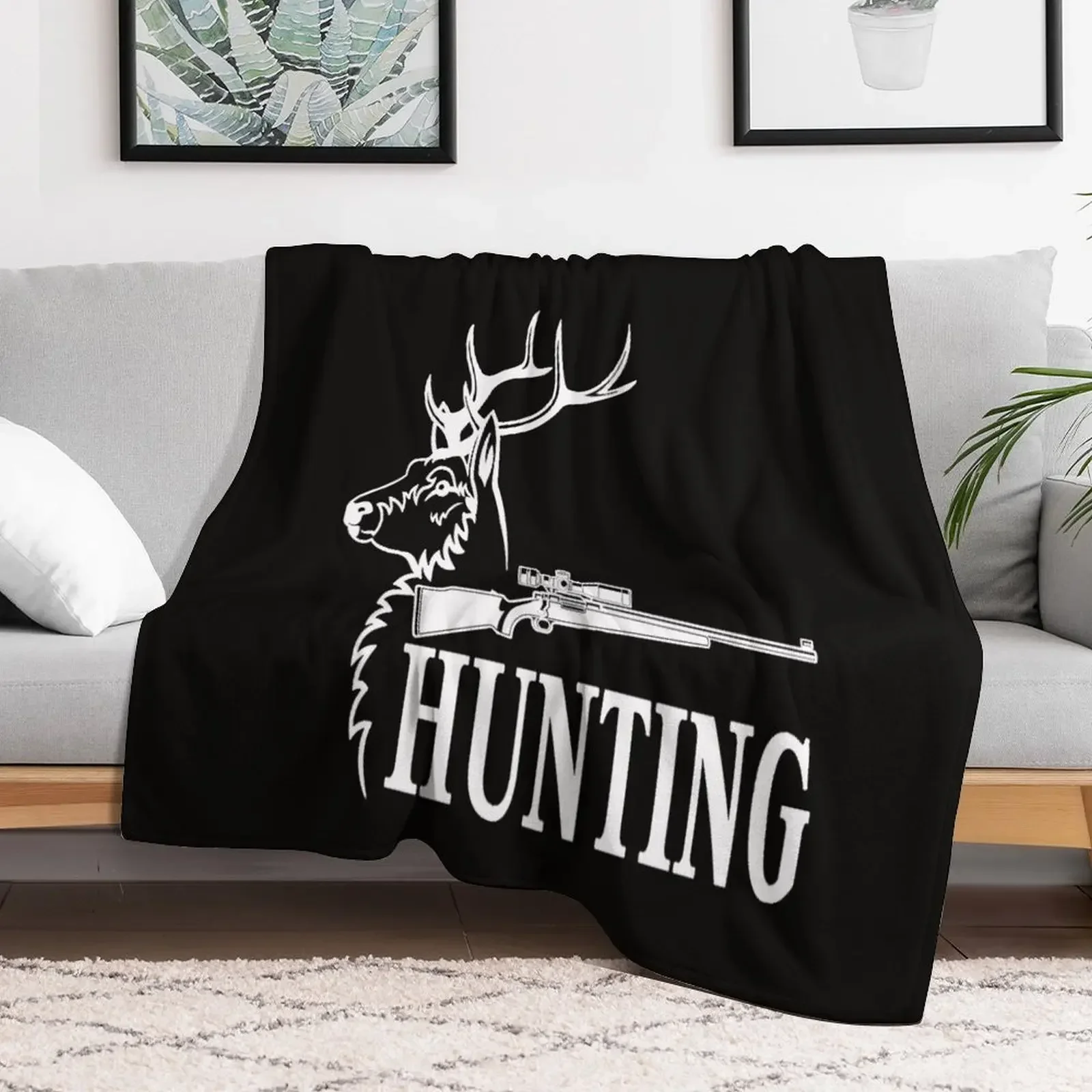 deer hunting Throw Blanket bed plaid funny gift Travel Blankets