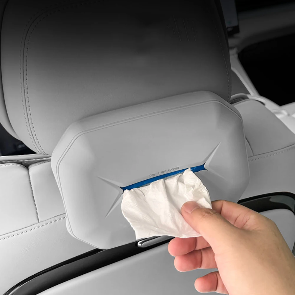 For Xpeng X9 2024 2025 Car Tissue Box Bag Pack Car Supplies Drawpaper Box Cover Hanging Car Interior Modification