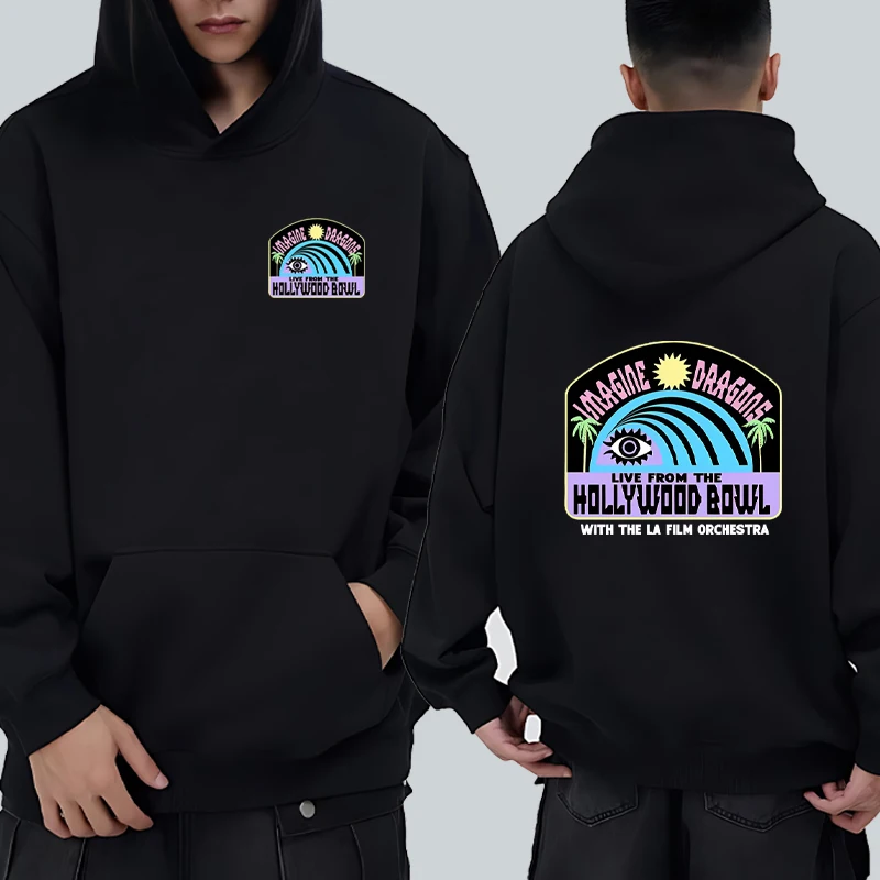 

Imagine Dragons Band Loom World Tour 2025 Graphics printed Hoodies Men Women Hip-hop Simple Loose Oversized pullover Unisex