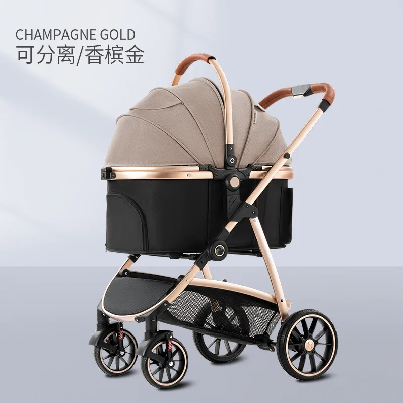 LD09-T Mass Pet Cart Dog Cart Rescue Dog Four Wheel Travel Box Pet Backpack Stroller Cat Backpack Small Car for Going Out