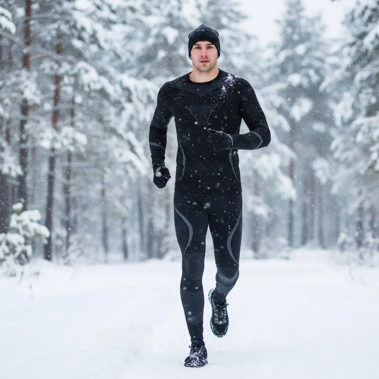 Ski Base Layer Set Breathable Thermal Base Layer Set Seamless Compression Underwear Lightweight Sportswear Gentle Touch Friendly