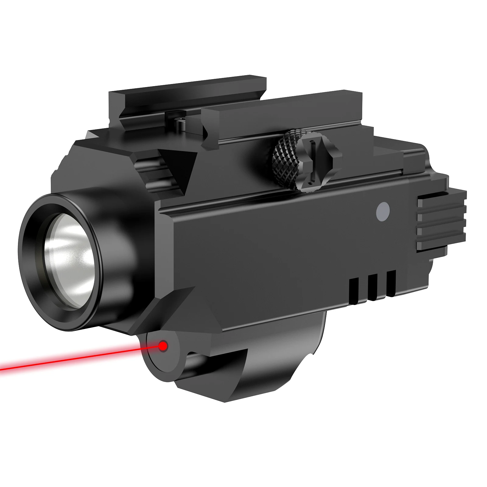 800ルーメンusb充電式タクティカル懐中電灯（レールマウント、赤色ビームと白色ledコンボ付き）