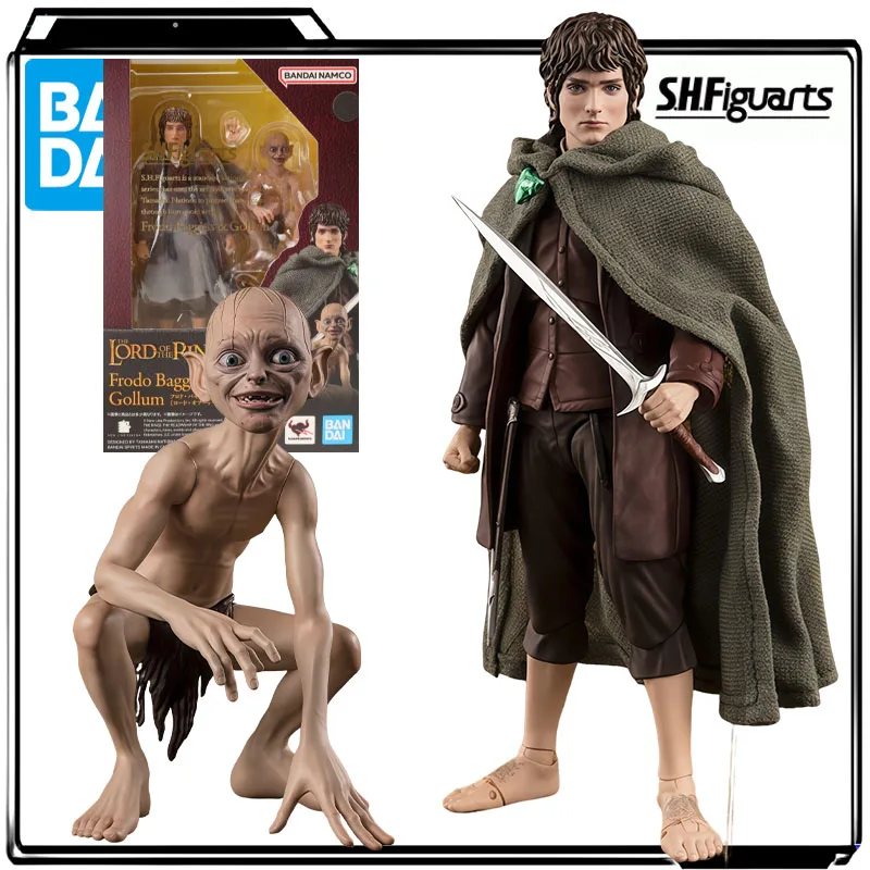 Bandai genuino S.H.Figuarts figura de Anime Frodo Baggins & Gollum 120mm figuras de acción de juguete para niños regalo modelo coleccionable