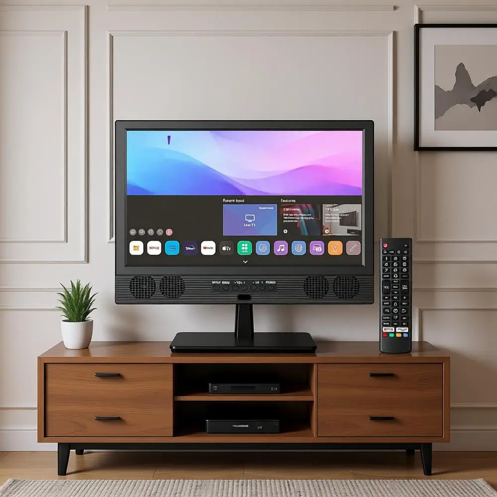 

14-дюймовый HD LED Smart TV с тюнером ATSC/HDMI/USB для кухни, автодома, кемпера, спальни, путешествий