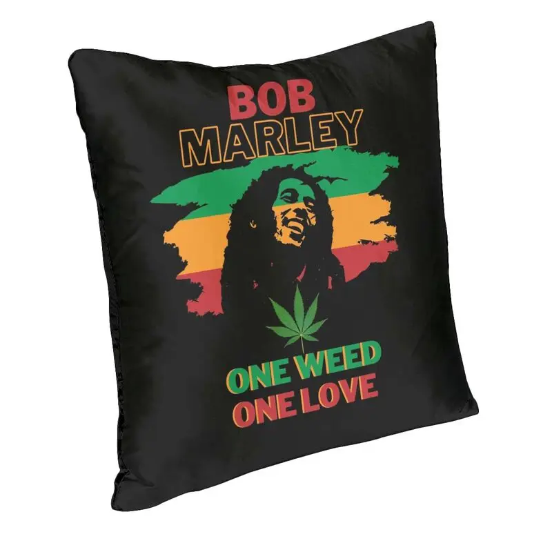 Jamaica Reggae Music Bob Marley Square Throw Pillow Cover Home Decor 3D Double-sided Printing Cushion Cover for Living Room