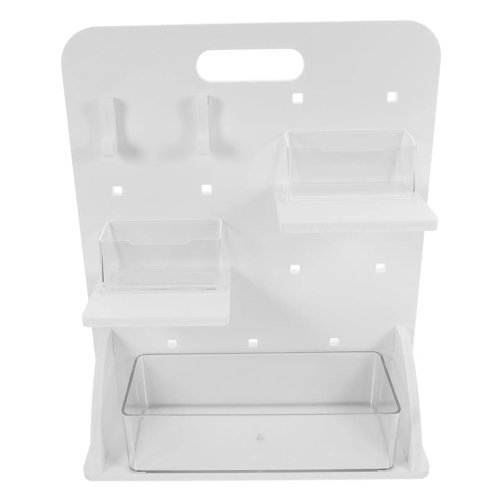 

1Set Desktop Organizer Pegboard Storage System No Drill Installation Vertical Multi-Purpose Workspace Solution for Office Desk