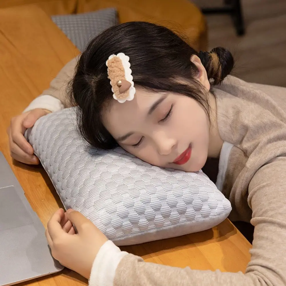 

Slow Rebound Summer Sleeping Mat Soft Material Washable Ice Silk Pillow Breathable Comfortable Students Pillow