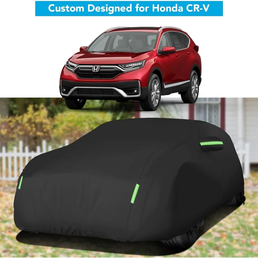 Windproof Car Cover Compatible with Honda CRV 2017-2024 All Weather Waterproof Sun Rain UV Dust Snow Protection Outdoor Covers