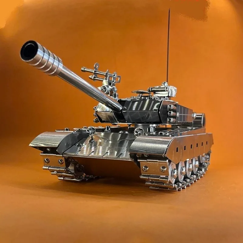 

Chinese T99 stainless steel main battle tank model, 1:32 alloy finished model, ornaments, finished toys