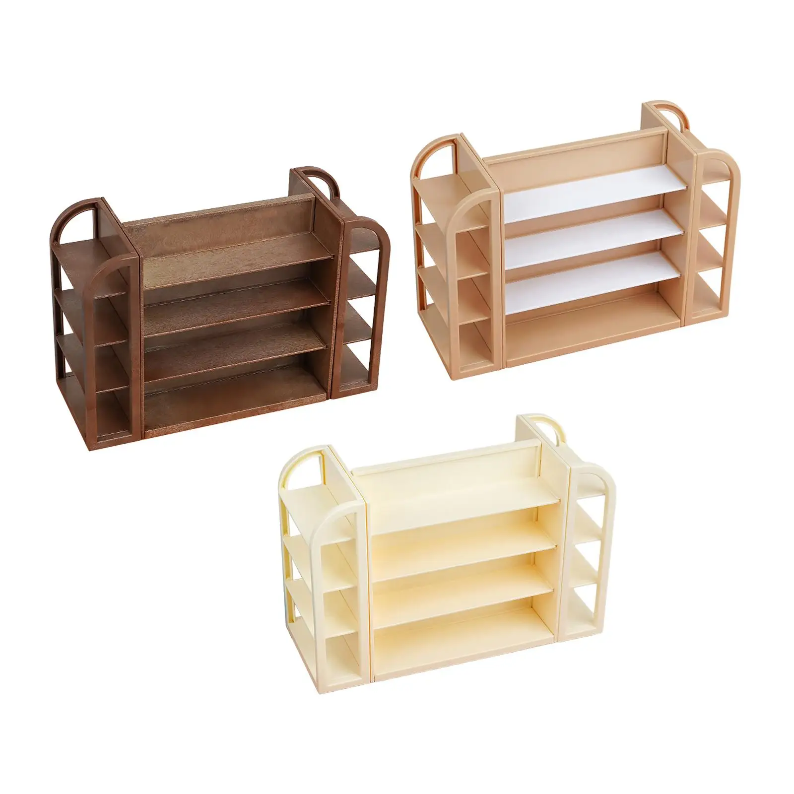 Dollhouse Shelves Dollhouse Miniature Supermarket Shelves Furnishings 1: 12 Bookshelf Food Miniature Shop Storage Shelf Model