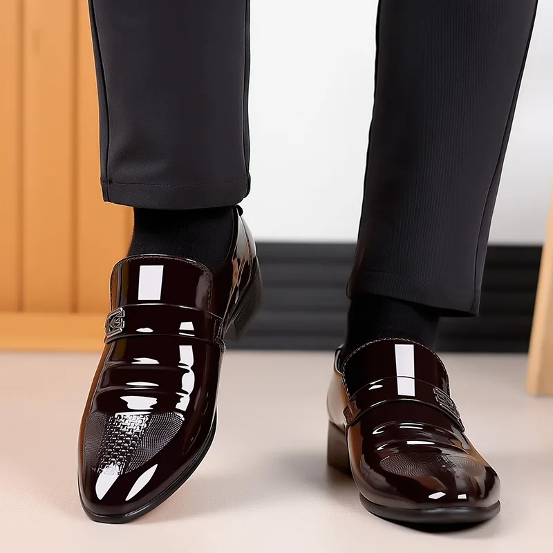 Mocasines de diseñador para Hombre, Zapatos de vestir para oficina, boda, 2024