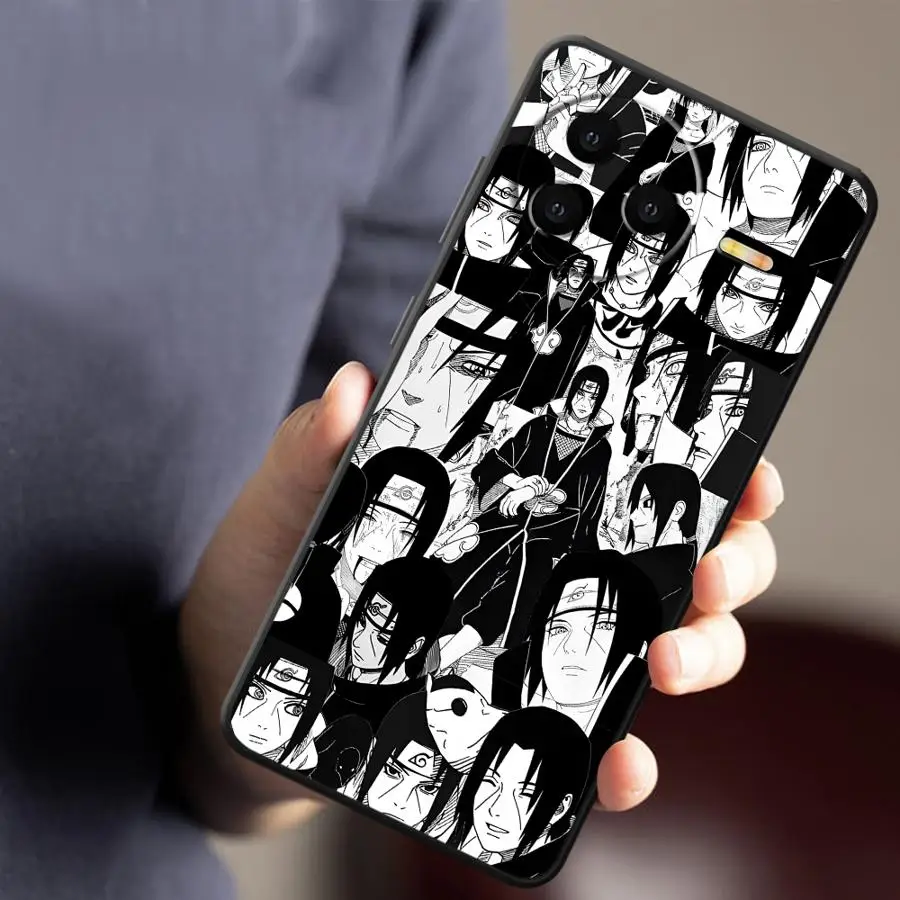 Custodia per Xiaomi Redmi 10 14C A3 K40 K80 Pro 13C A4 12C A5 A1 A2 Plus 9 Nero Custodia morbida per telefono Manga Uchiha Itachi Logo