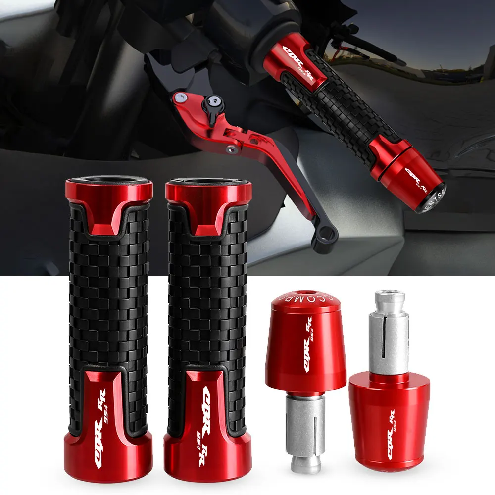 

Handle Grips Ends 7/8" Handlebar Rubber Gel Hand Grips Brake Hands FOR HONDA CBR954RR 2002 2003 2004 2005 2006 2007 2008 2009