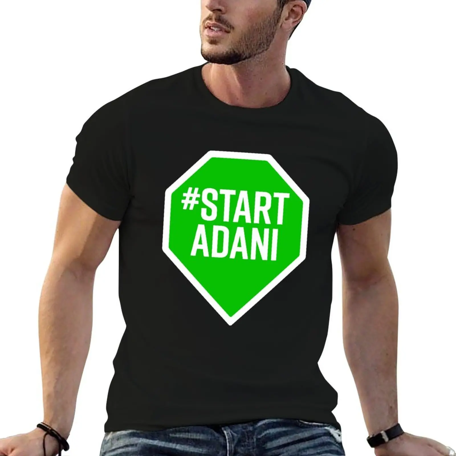 Start Adani T-Shirt graphics boys whites mens t shirts