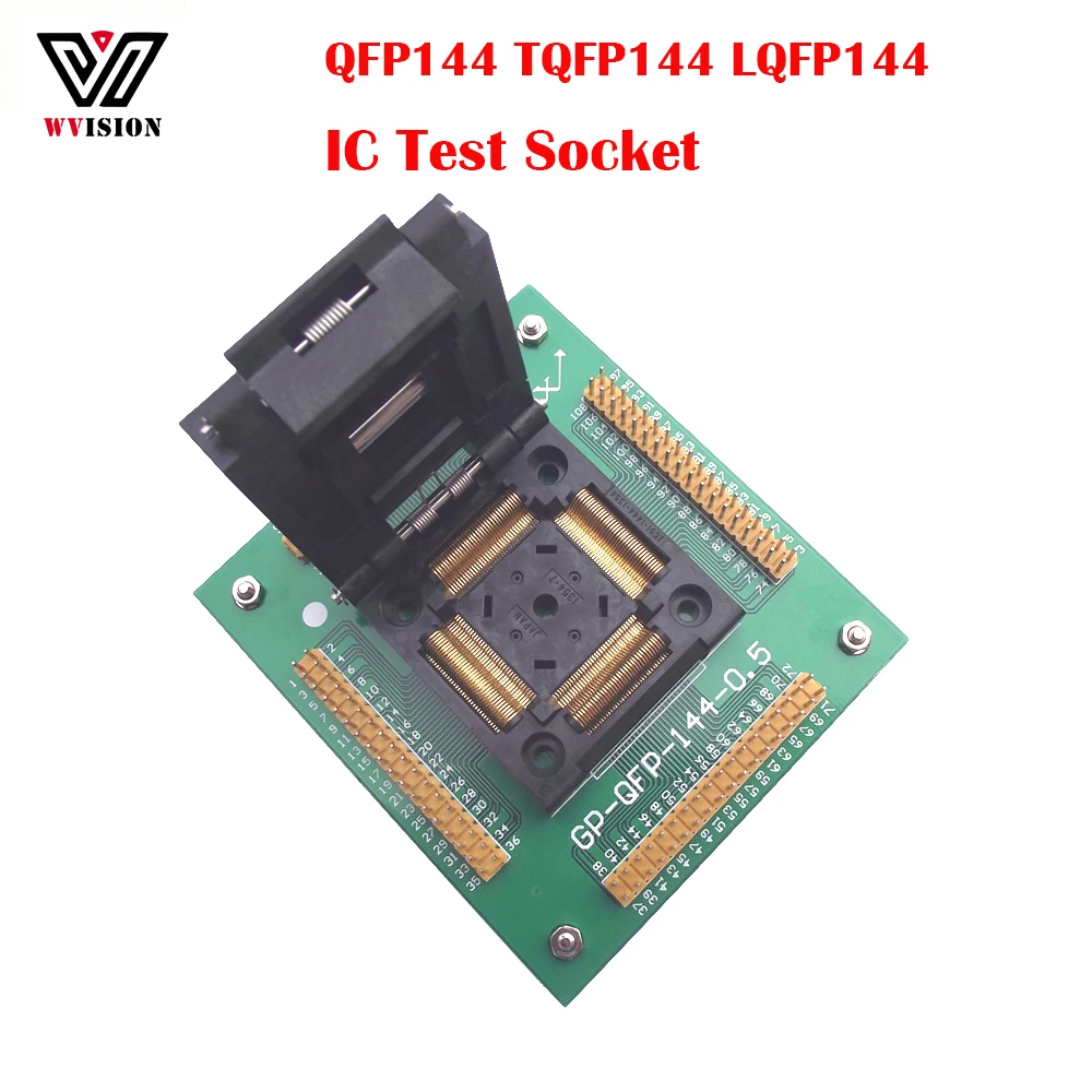 

QFP144 TQFP144 LQFP144 PQFP128 IC Test Socket GP-QFP144-0.5 Programming Adapter 0.5mm Pitch