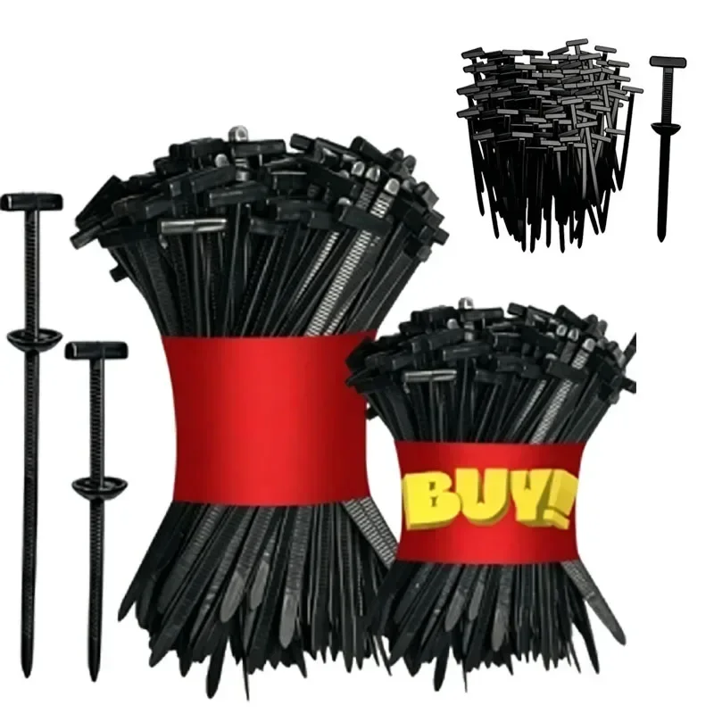 Nylon Cable Tie with Pin Button Fasteners Heavy Duty Self-Locking Multipurpose Plastic Nylon Zip Ties Holder Tools
