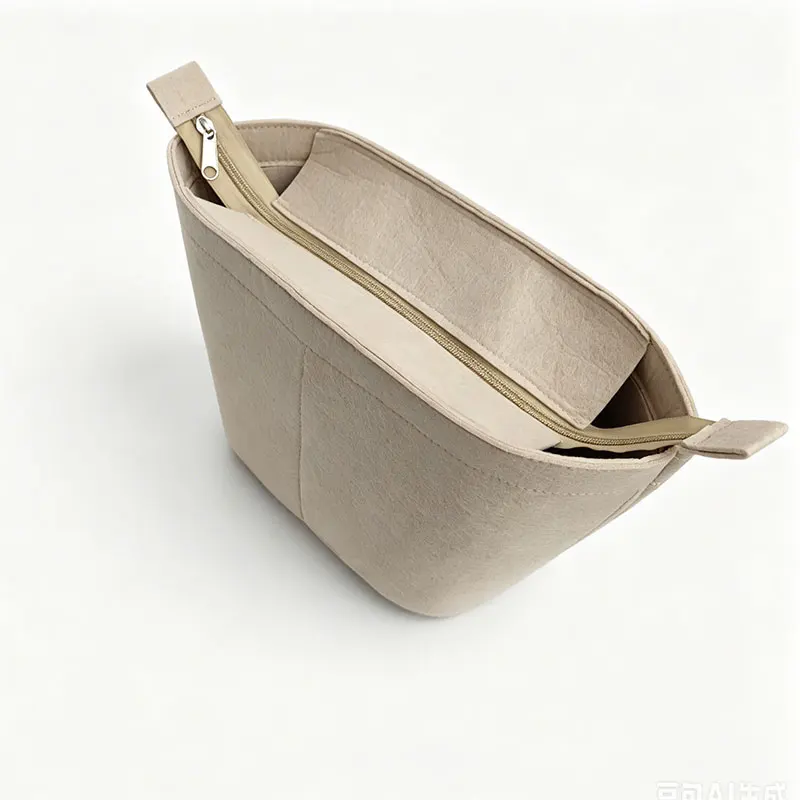 Wide Top Narrow Bottom Insert Organizer For Woven Straw BASKET Bucket Bags , Tote Bag Purse Shaper Inner Liner Handbag Organizer view 6
