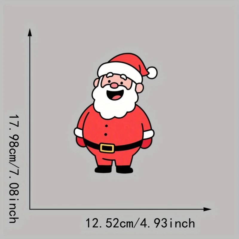 휴일 집 및 선물 개인화를 위한 매력적인 클래식 산타 스티커 1개, 텀블러, 여행 가방에 적합