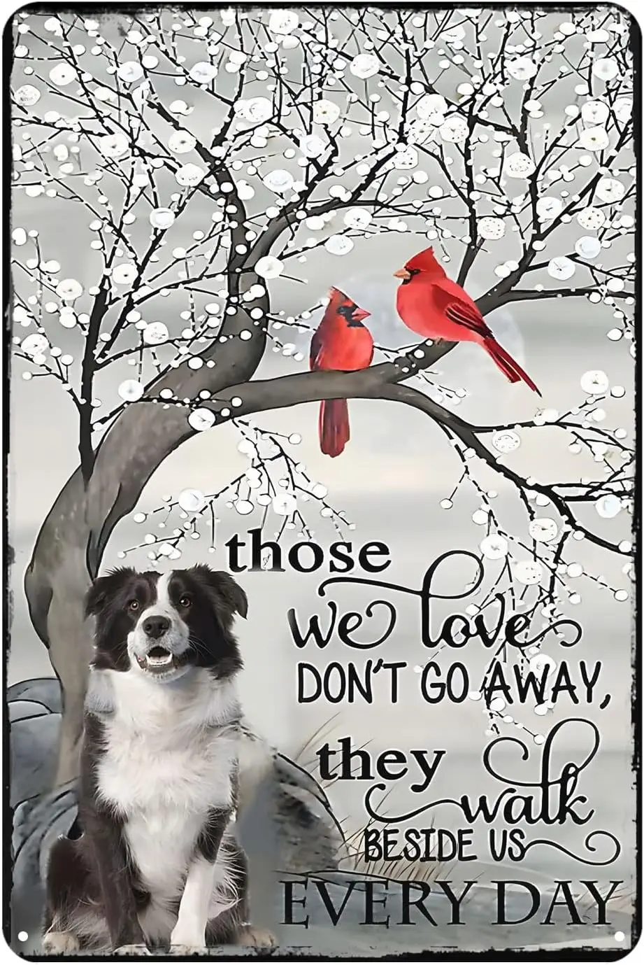Aenaon They Walk Beside Us Everyday Metal Sign Vintage Bar Kitchen Garage Cave Home Wall Funny Decor Retro Cardinal Tin Sig sign