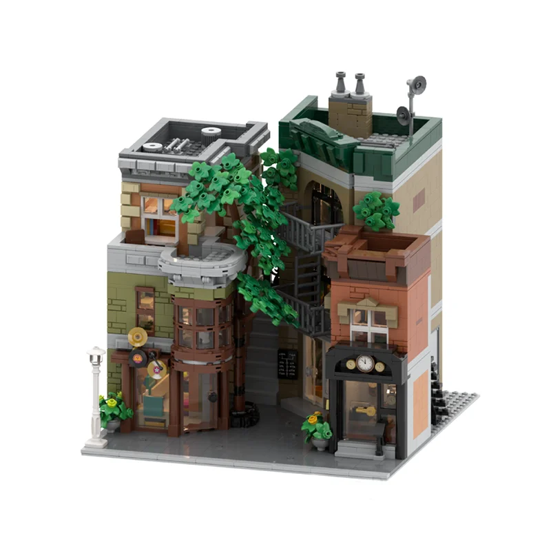 3206pcs Moc Urban Community Courtyard Modular Architecture Street View Building Blocks ประกอบอิฐของเล่นเด็กของขวัญเพื่อการศึกษา