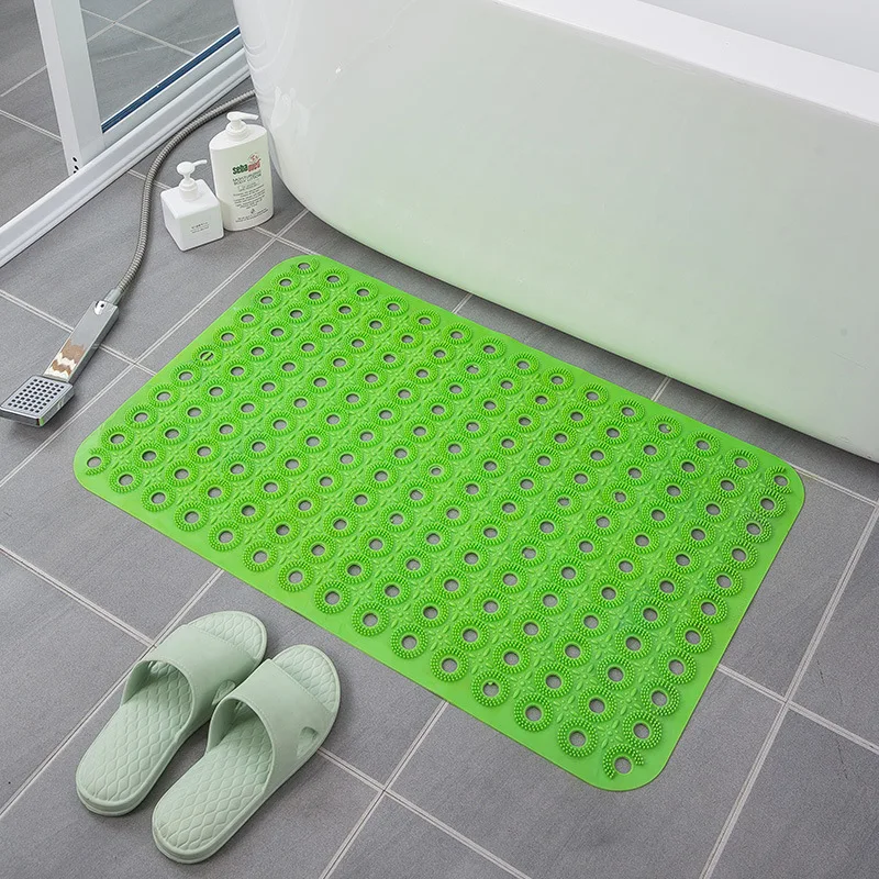

Waterproof Non-Slip Bath Carpet Bathroom PVC Floor Mat for Shower Room and Toilet Solid Pattern Lightweight and Absorbent