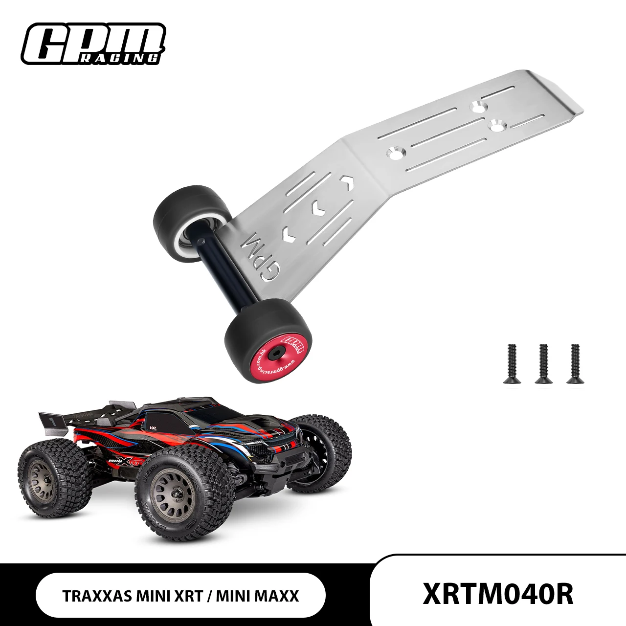 

GPM Stainless Steel Bearing Wheelie Bar For TRAXXAS Mini XRT Mini Maxx